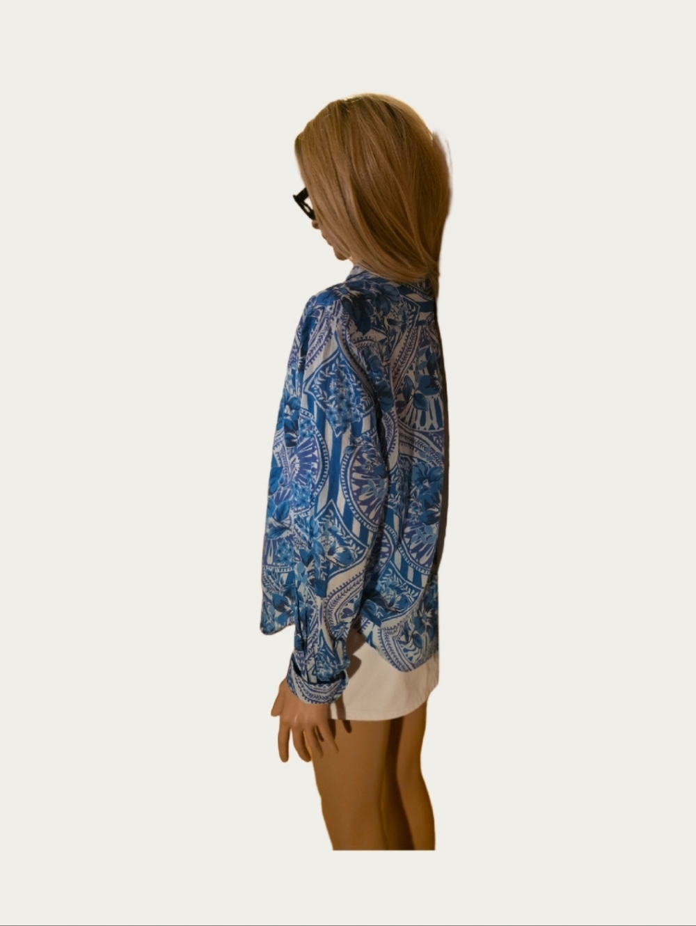 NWT Calypso St. Barth Islegance Resort Blue Paisley Cotton Blouse MSRP $328 - Picture 4 of 10